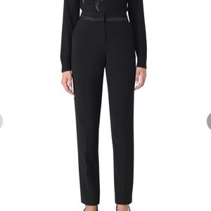 NEW EMPORIO ARMANI Straight woman trousers with satin waist Size:40